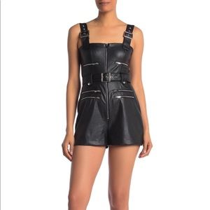 ISO WeWoreWhat moto waist belt short overalls